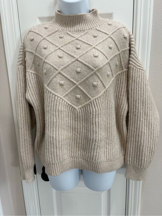 Calvin Klein Sweaters - Calvin Klein Cream Textured Mock Neck Sweater